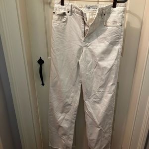 White Zara wide leg jeans
